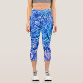 Leggings Capri Capris Abstrait bleu clair (Recto)