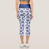 Leggings Capri Capris BLEU haute taille (Verso)