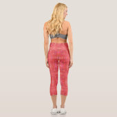Leggings Capri Capris chic à haut taille avec design triangle rou (Verso)