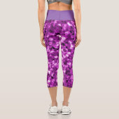 Leggings Capri Capris de femme dans une bulle rose (Verso)