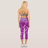 Leggings Capri Capris de femme dans une bulle rose (Verso)