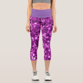 Leggings Capri Capris de femme dans une bulle rose (Recto)