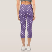 Leggings Capri Capris de Pois pourpres (Verso)