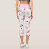 Leggings Capri Capris de vache aux couleurs mélangées taille rose (Verso)
