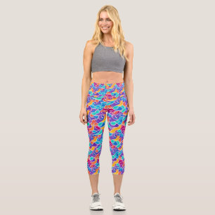 Leggings Capri Capris de yoga personnalisés à taille haute
