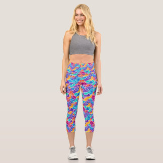 Leggings Capri Capris de yoga personnalisés à taille haute
