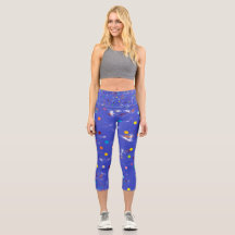 Capris de yoga uniques à taille haute