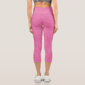 Leggings Capri Capris en bande rose (Verso)