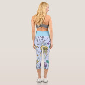 Leggings Capri Capris en bleu avec du poisson gelé (Verso)