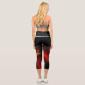 Leggings Capri capris en feu, Capris haut taille (Verso)