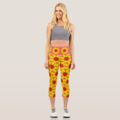 Leggings Capri Capris - Fleurs Jaunes (Recto)