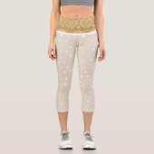 Leggings Capri Capris FLORAL À Haute Taille (Recto)