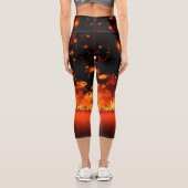 Leggings Capri Capris fragile de la flamme solaire (Verso)