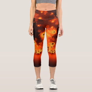 Leggings Capri Capris fragile de la flamme solaire