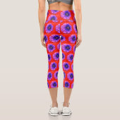 Leggings Capri Capris haut taille de fleurs (Verso)