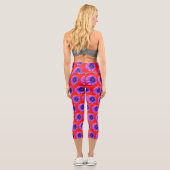 Leggings Capri Capris haut taille de fleurs (Verso)