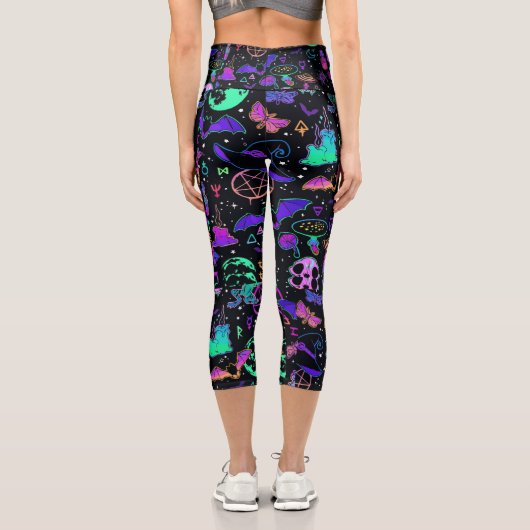 Leggings Capri Capris haut taille d'Halloween (Verso)