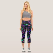 Leggings Capri Capris haut taille d'Halloween (Recto)