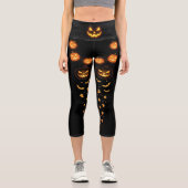 Leggings Capri Capris haut taille d'Halloween (Recto)