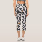 Leggings Capri Capris haut taille - Empreinte de léopard (Verso)