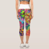Leggings Capri Capris haut taille imprimé (Verso)