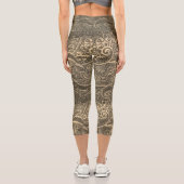 Leggings Capri Capris haut taille Paisley (Verso)