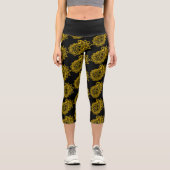 Leggings Capri Capris haut taille Paisley (Recto)