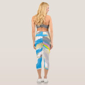 Leggings Capri Capris haut taille : Pluie Bow (Verso)