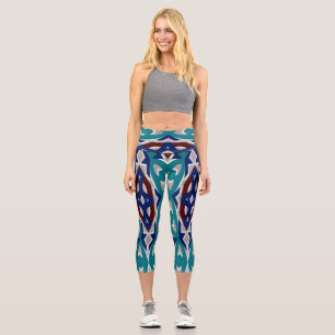 Leggings Capri Capris haut taille, Un design géométrique unique