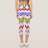 Leggings Capri Capris haut taille, Un motif classique de zigzag (Verso)