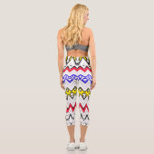 Leggings Capri Capris haut taille, Un motif classique de zigzag (Verso)