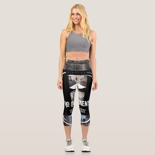 Leggings Capri Capris Haute Taille : Style Flattering. (Recto)