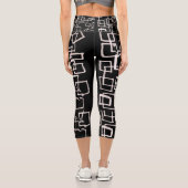 Leggings Capri Capris noir & blanc haute taille (Verso)