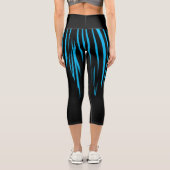 Leggings Capri Capris NOIR ET BLEU (Verso)