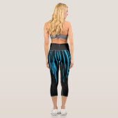 Leggings Capri Capris NOIR ET BLEU (Verso)