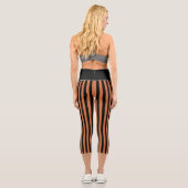 Leggings Capri Capris noir et orange (Verso)