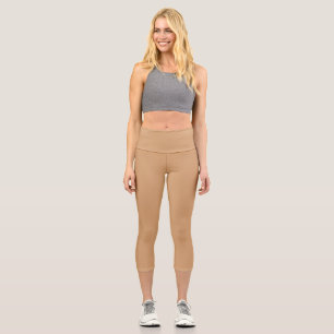 Leggings Capri Capris Personnalisé Haute Taille - Sable Chaud