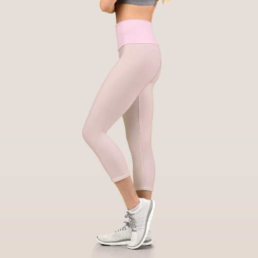Leggings Capri Capris rose Ballerina haute taille (Gauche)