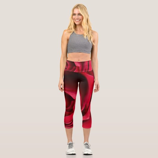 Leggings Capri capris rouge rose (Recto)