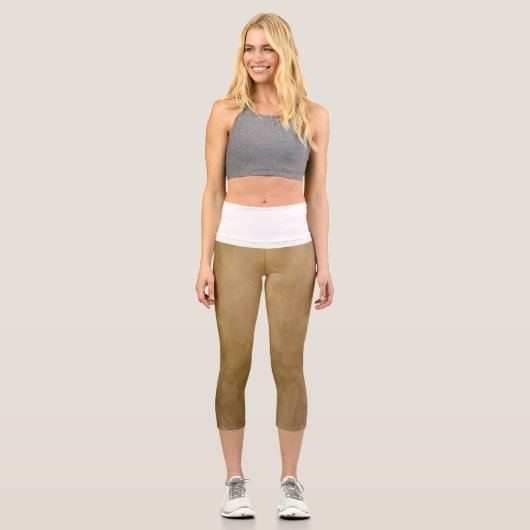 Leggings Capri Capris Taille Haute à Texture (Recto)
