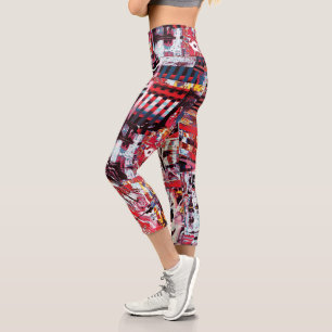 Leggings Capri Capris Taille Haute – Fragmented Pulse