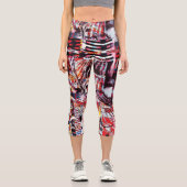 Leggings Capri Capris Taille Haute – Fragmented Pulse (Recto)