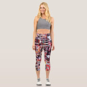 Leggings Capri Capris Taille Haute – Fragmented Pulse (Recto)