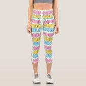 Leggings Capri Capris Taille Haute Good Vibes Only (Recto)