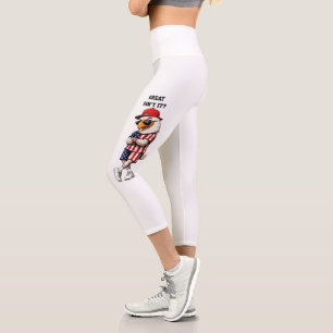 Leggings Capri Capris taille haute patriotiques drôles d'Aigle am