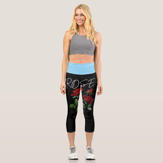 Leggings Capri Capris taille haute pour femmes – Ajustement confo (Recto)