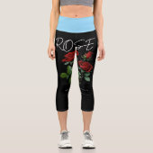 Leggings Capri Capris taille haute pour femmes – Ajustement confo (Recto)
