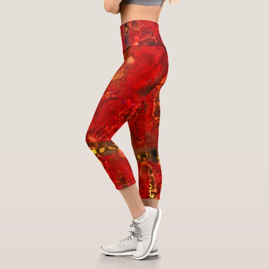 Leggings Capri Capris "Tribal Glow" à haut taille (Gauche)