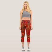 Leggings Capri Capris "Tribal Glow" à haut taille (Recto)