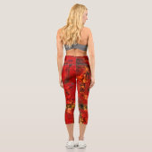 Leggings Capri Capris "Tribal Glow" à haut taille (Verso)